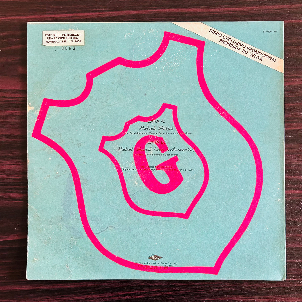 MADRID, MADRID (VINILO PROMO 1990 Nº 53)