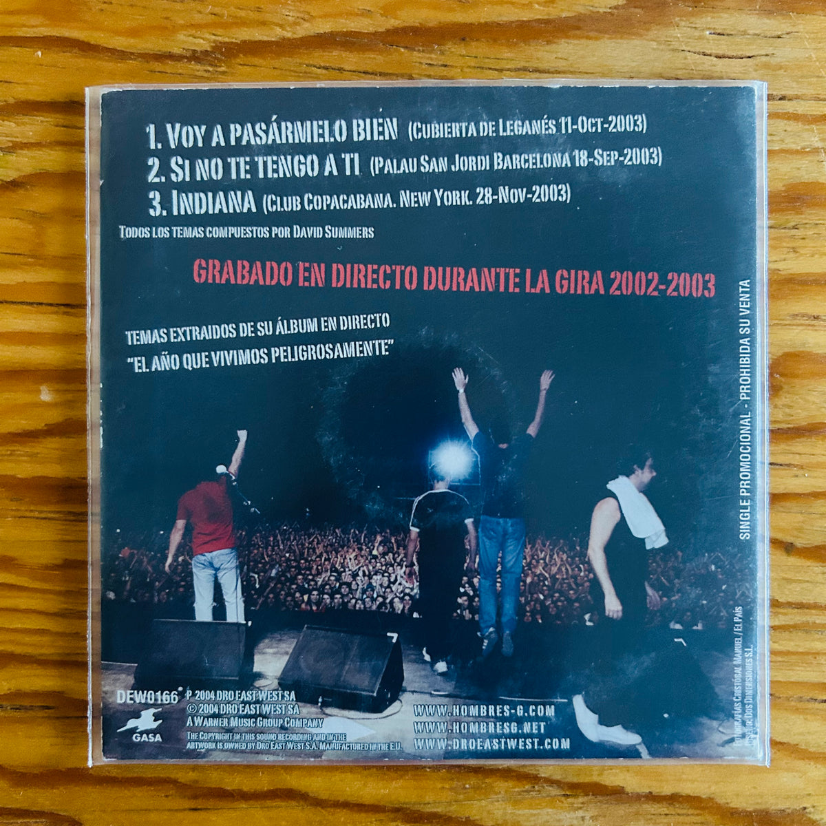 EL AÑO QUE VIVIMOS PELIGROSAMENTE EN DIRECTO (CD SINGLE)