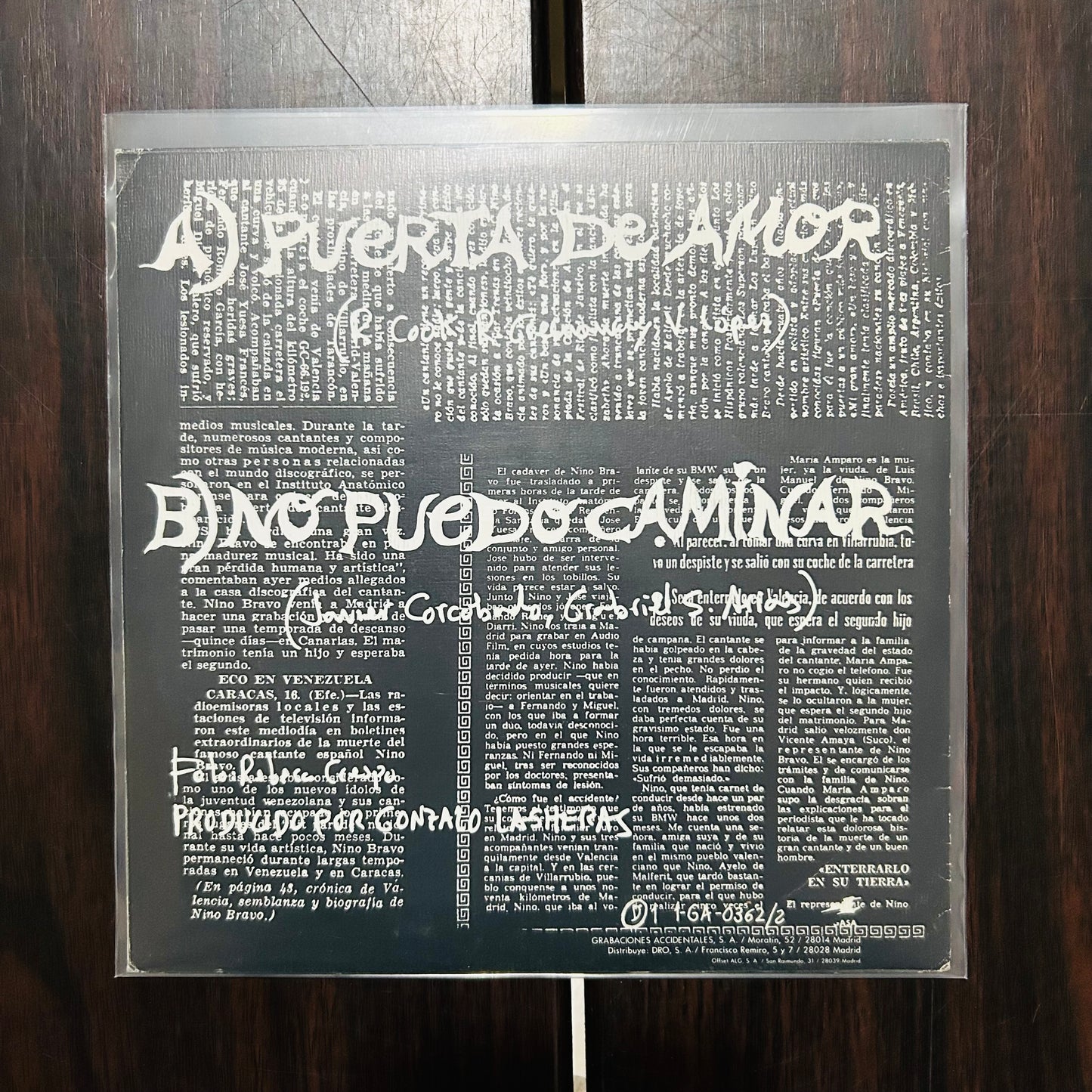 PUERTA DE AMOR (VINILO SINGLE 7”) (2DA MANO)