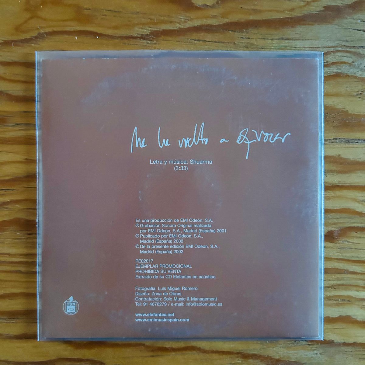 ME HE VUELTO A EQUIVOCAR (CD SINGLE)