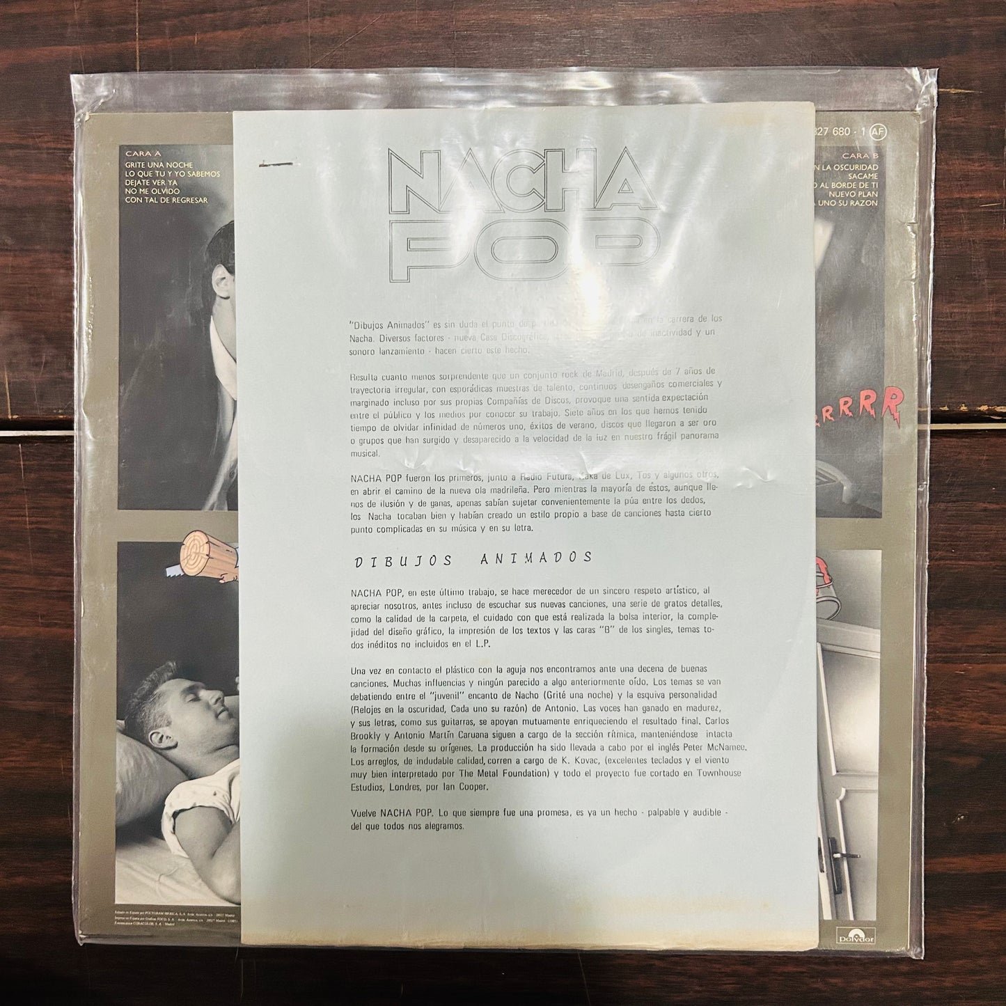 DIBUJOS ANIMADOS (VINILO + NOTA DE PRENSA + 2 DIAPOSITIVAS) (2DA MANO)