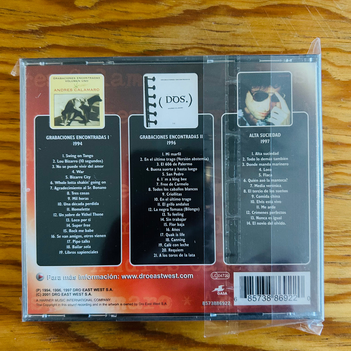 ANDRÉS CALAMARO DISCOGRAFÍA BÁSICA (CD TRIPLE)