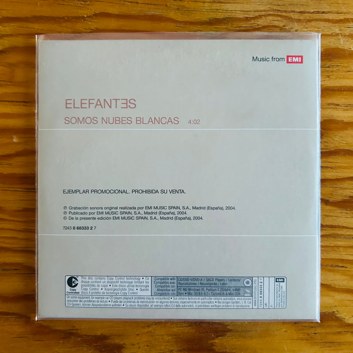 SOMOS NUBES BLANCAS (CD SINGLE)