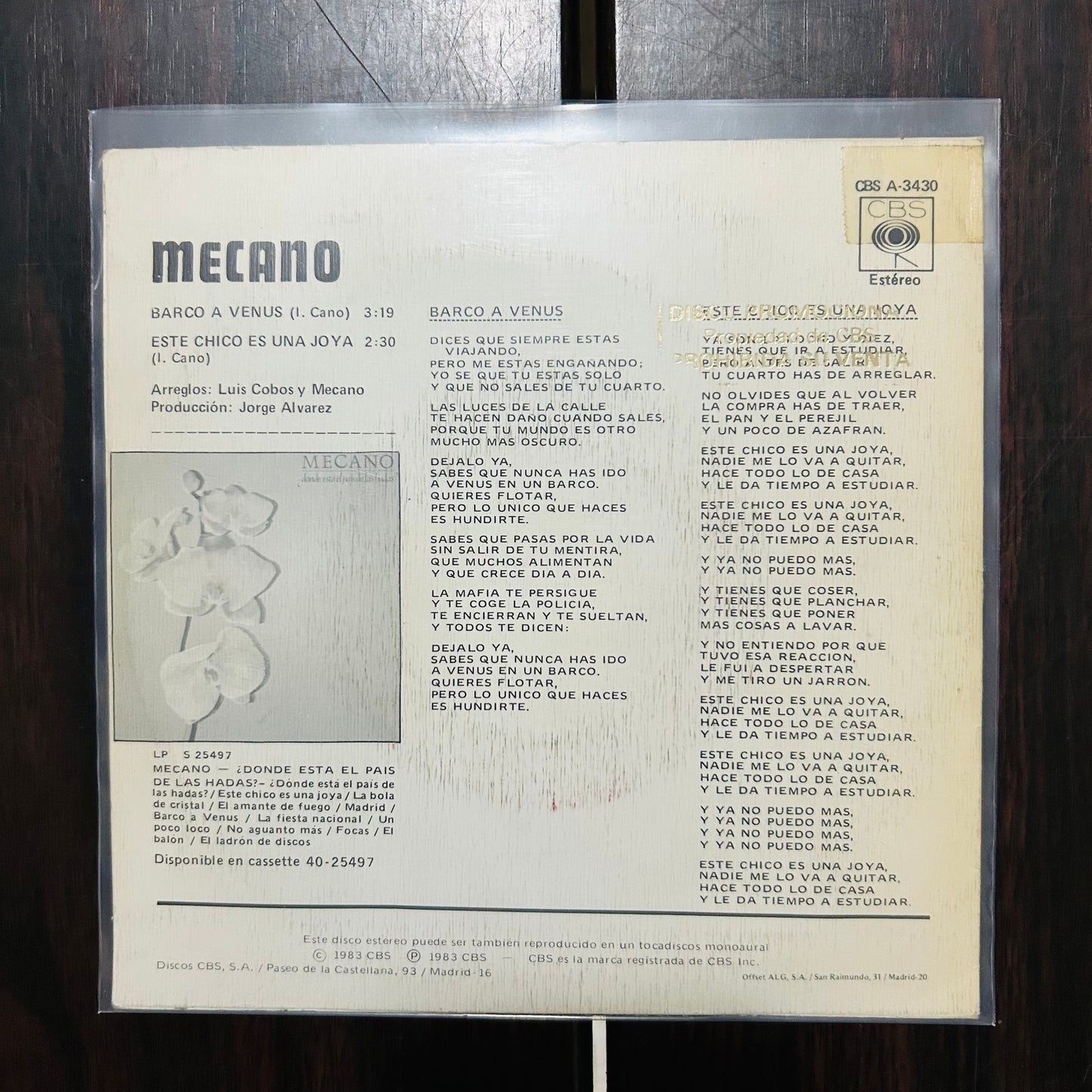 BARCO A VENUS (SINGLE VINILO 7”) (2DA MANO)