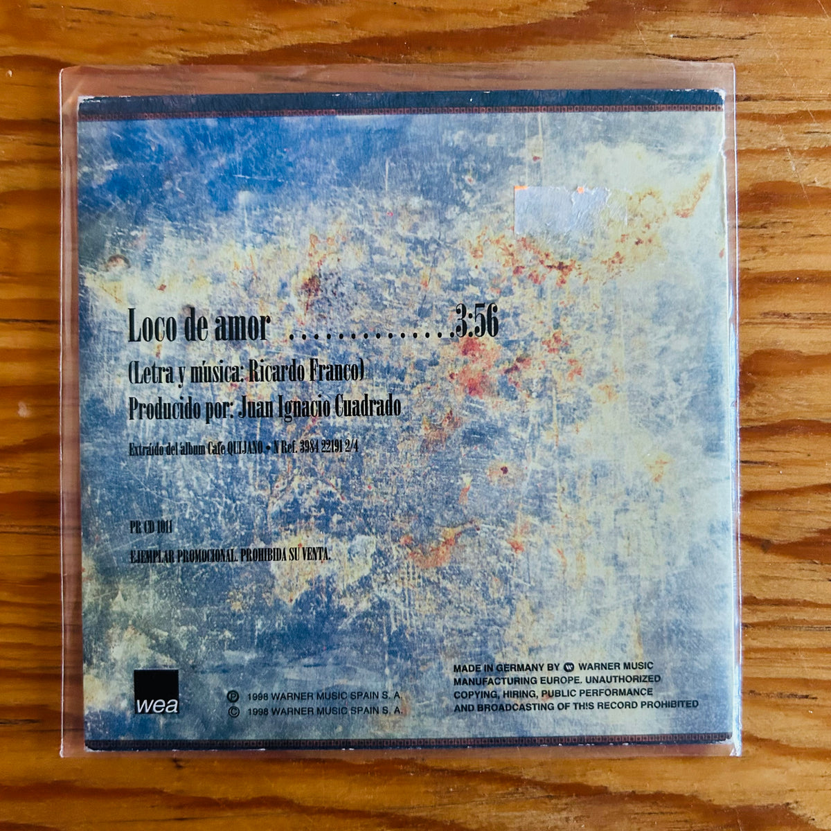 LOCO DE AMOR (CD SINGLE)