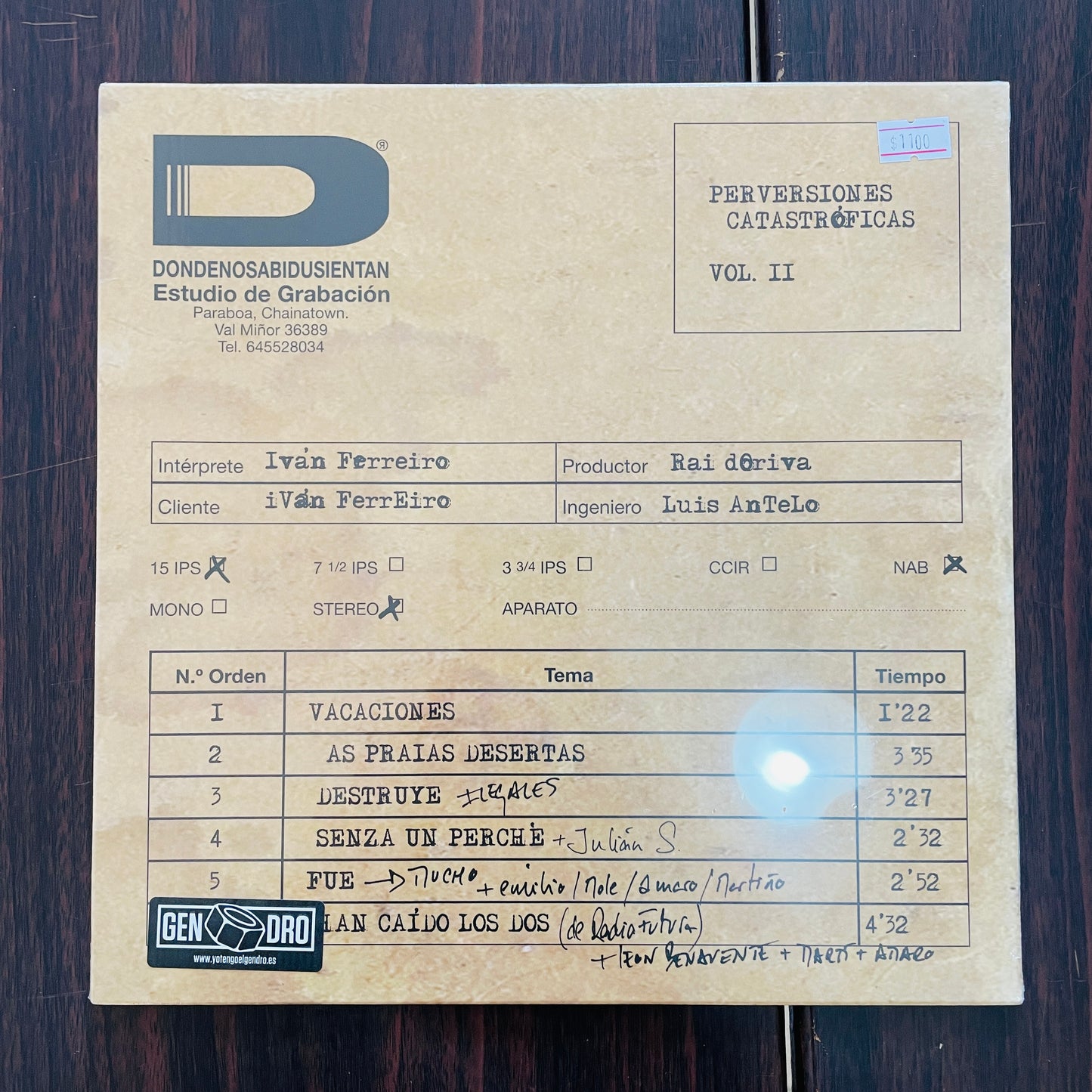 PERVERSIONES CATASTRÓFICAS VOLUMEN 2 (VINILO 10” RECORD STORE DAY 2017)