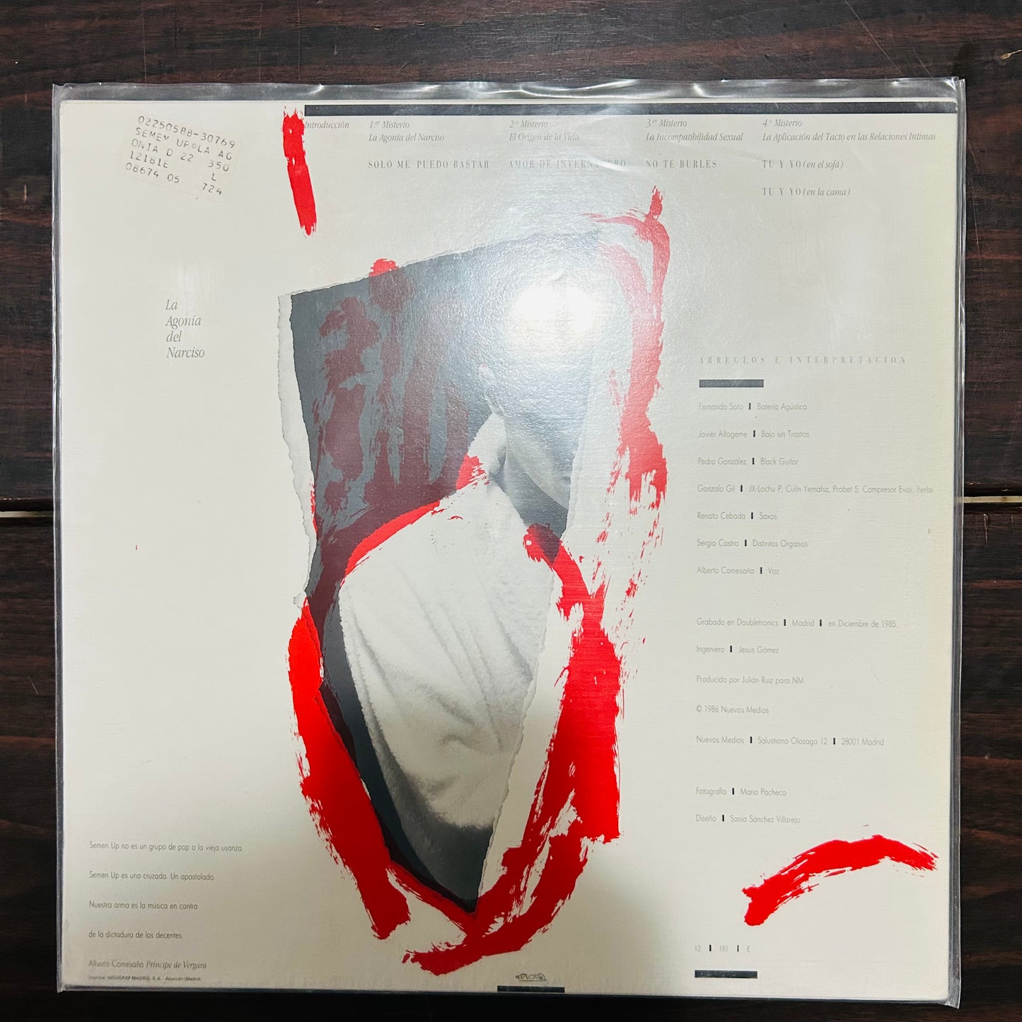 LA AGONÍA DEL NARCISO (VINILO) (2DA MANO)