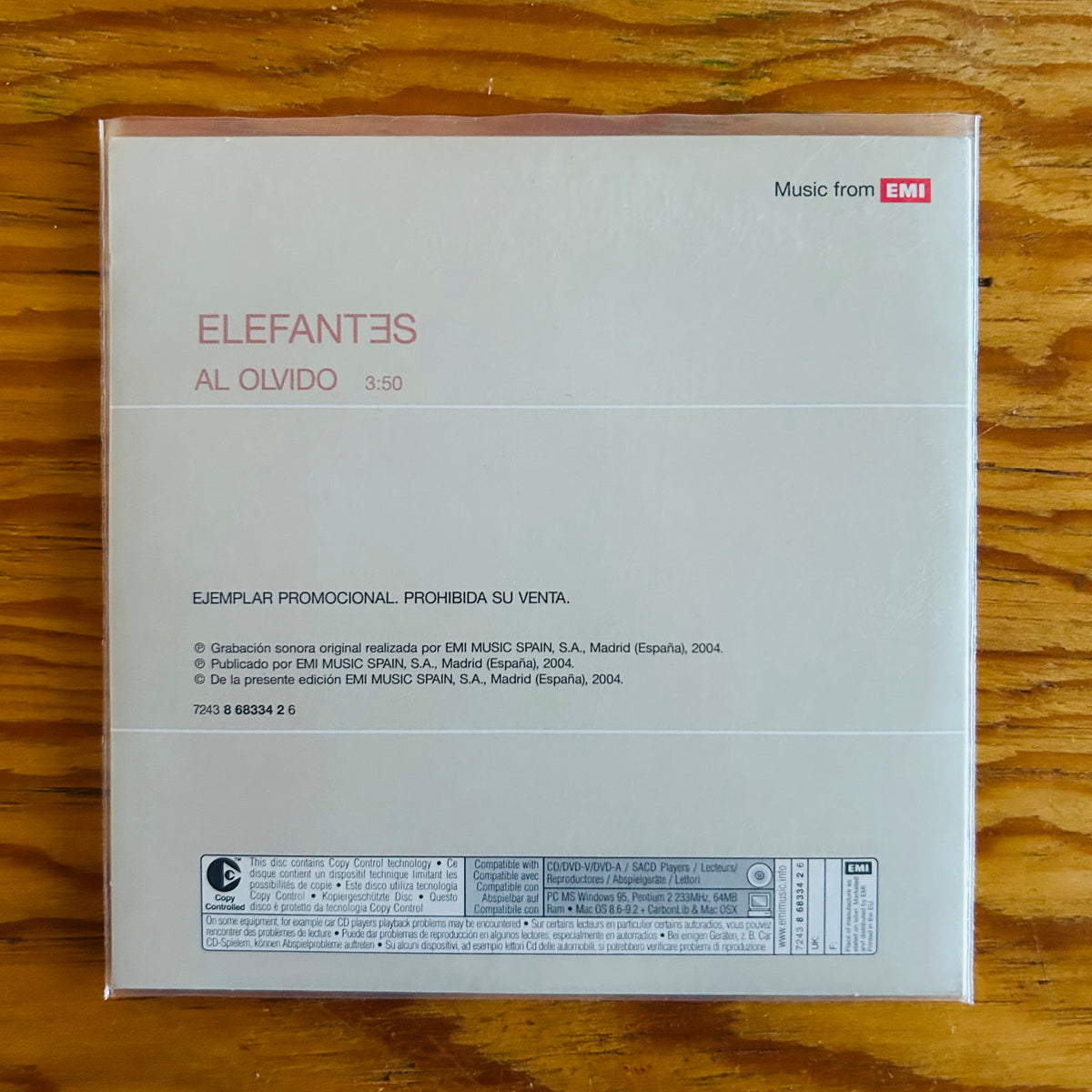 AL OLVIDO (CD SINGLE)