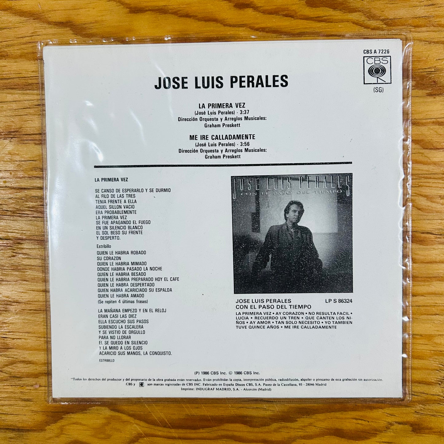 LA PRIMERA VEZ (VINILO SINGLE 7”) (2DA MANO)