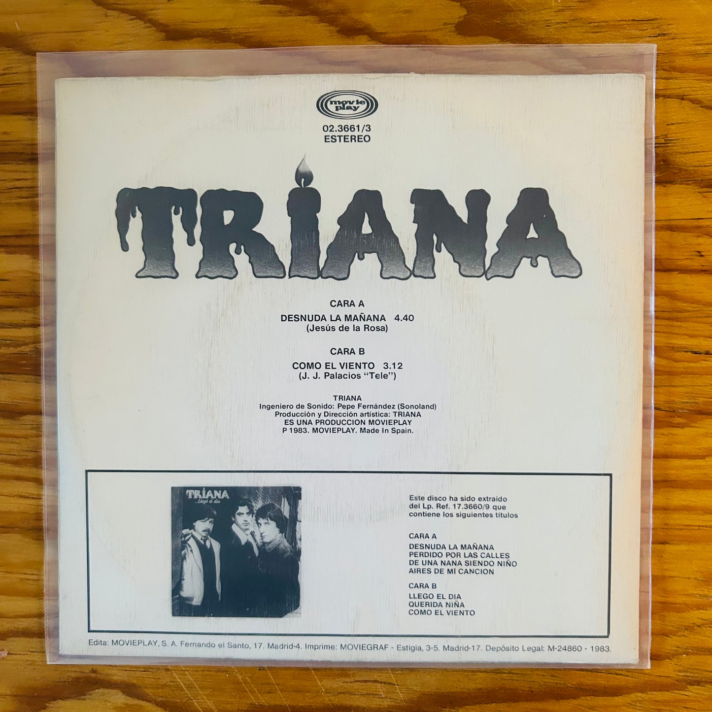DESNUDA LA MAÑANA (VINILO SINGLE 7”) (2DA MANO)
