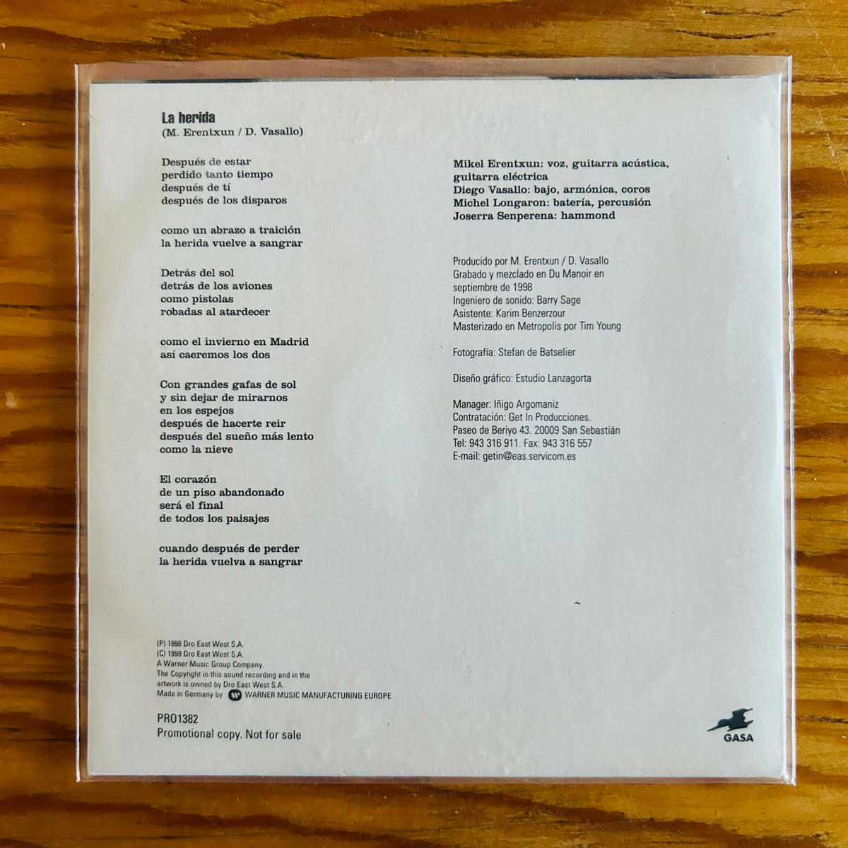 LA HERIDA (CD SINGLE)