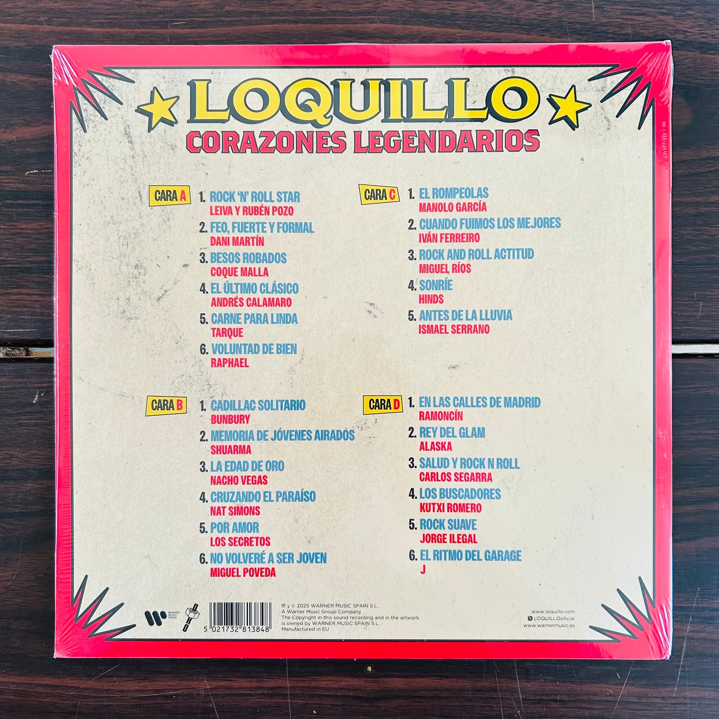 CORAZONES LEGENDARIOS (VINILO DOBLE SPLATTER ROJO Y AMARILLO)