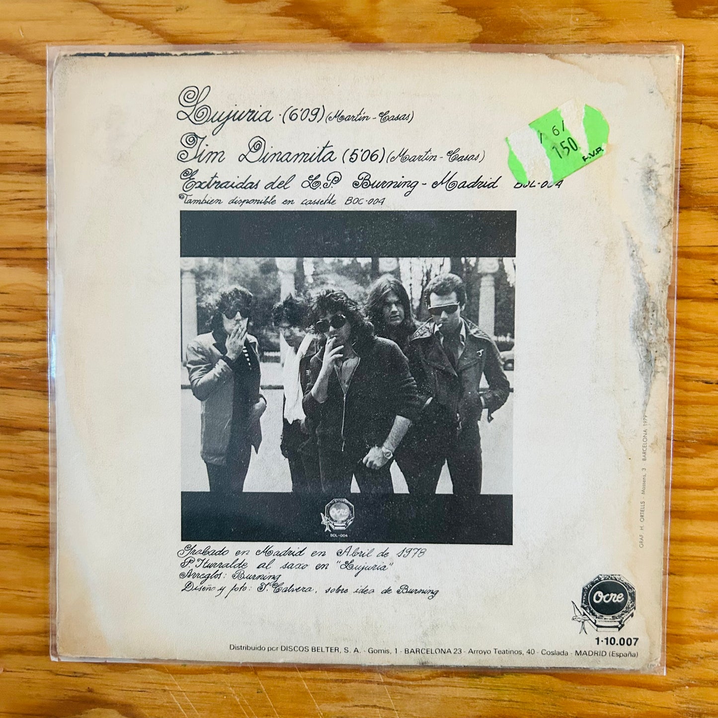 LUJURIA (VINILO SINGLE 7”) (2DA MANO)
