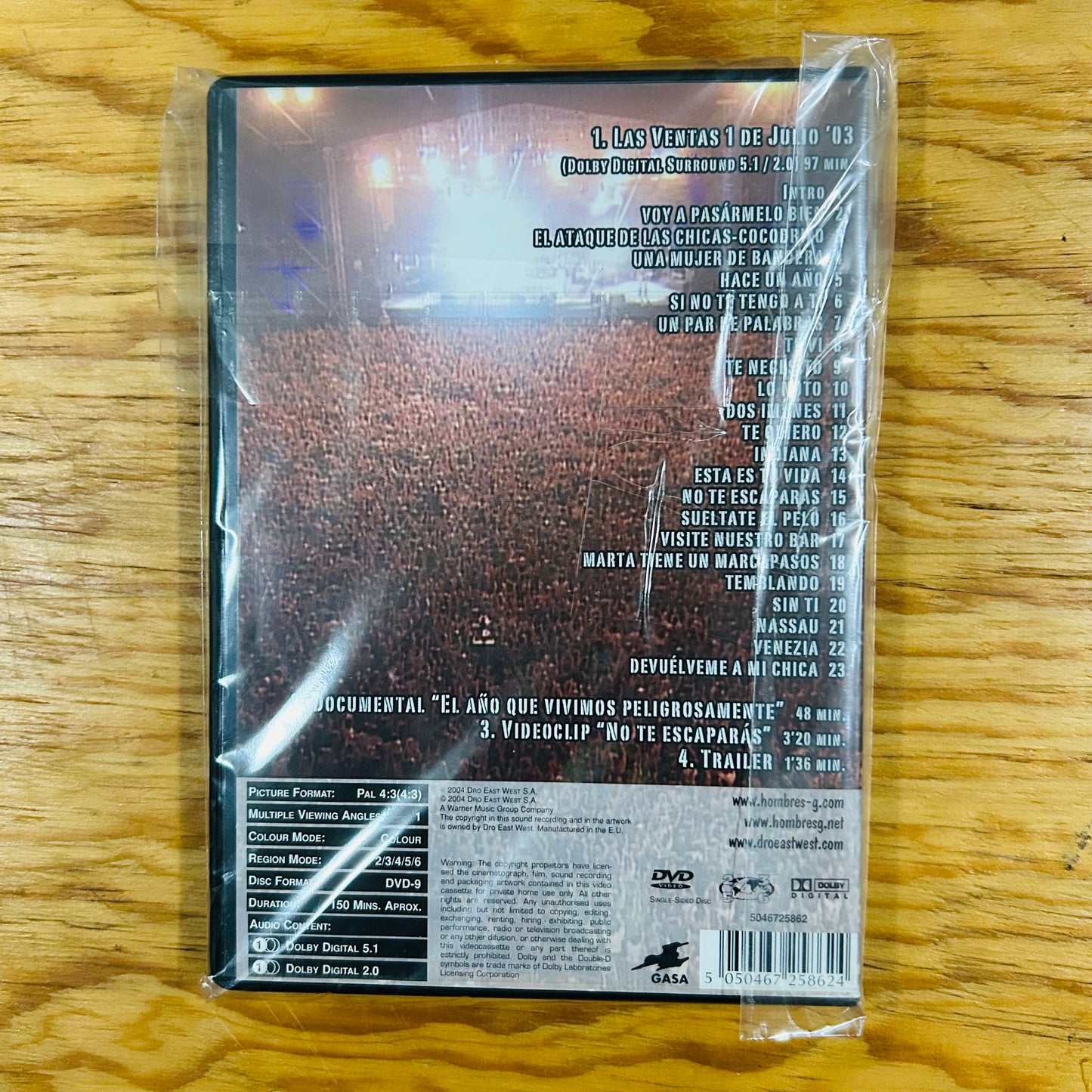 HOMBRES G EN DIRECTO LAS VENTAS 2003 (DVD) (2DA MANO)