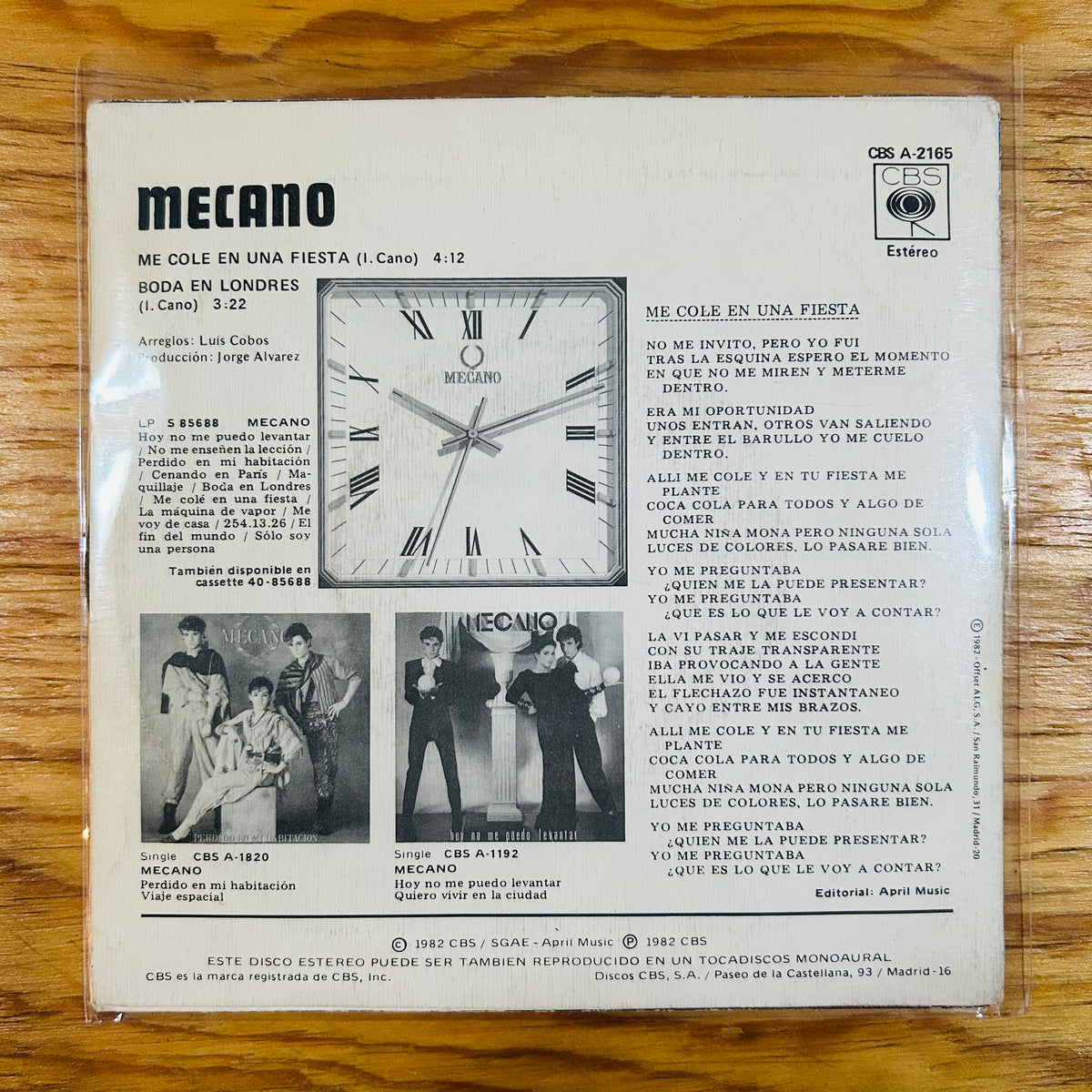 ME COLÉ EN UNA FIESTA (VINILO SINGLE 7”)