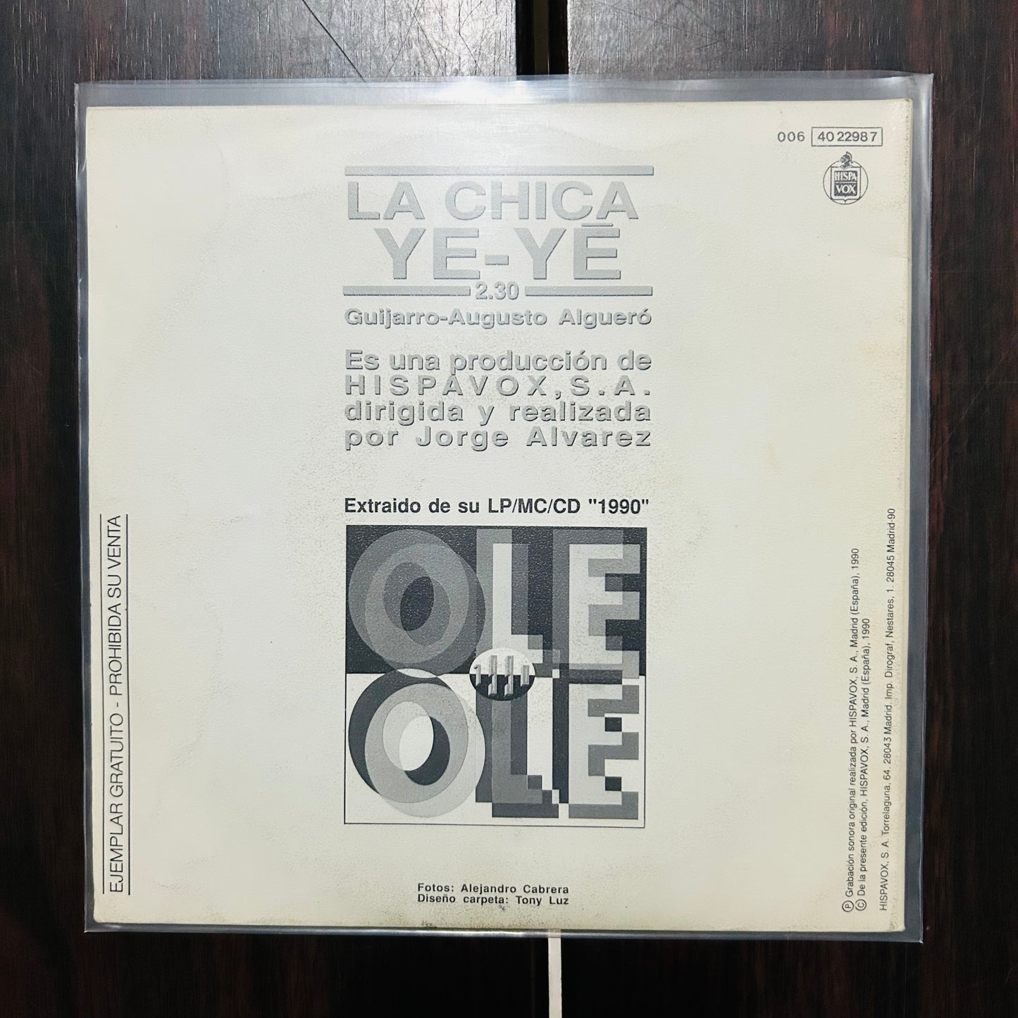 LA CHICA YEYE (VINILO SINGLE 7”) (2DA MANO)