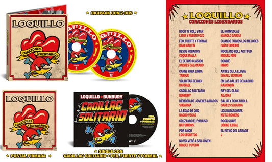 CORAZONES LEGENDARIOS (CD DOBLE + CD SINGLE)