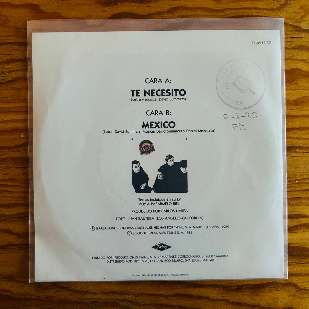 TE NECESITO (VINILO SINGLE 7”)