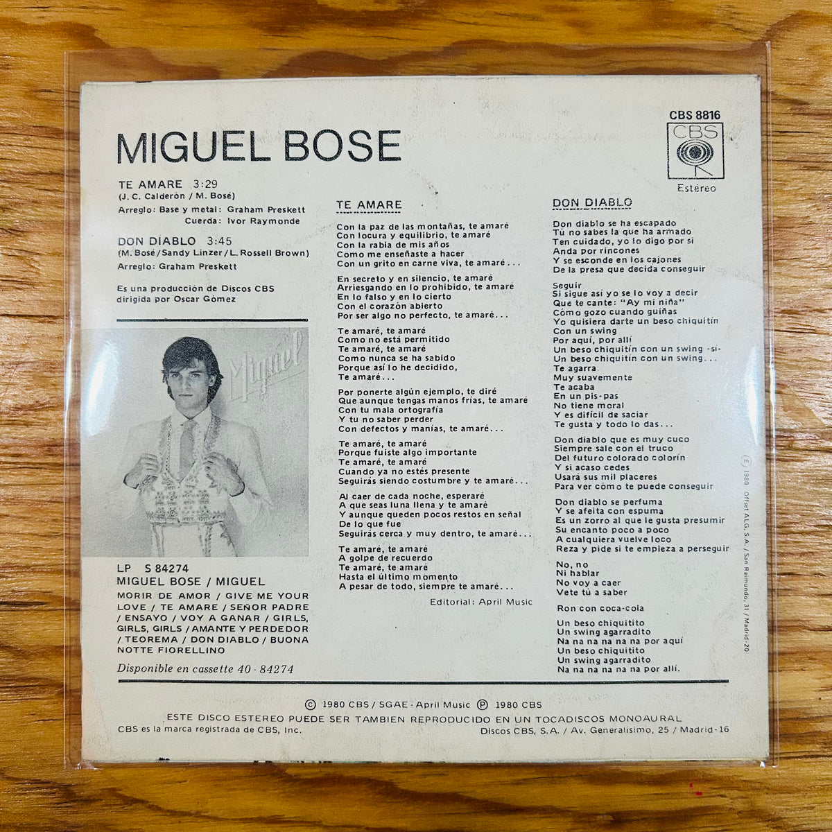 TE AMARÉ (VINILO SINGLE 7”)