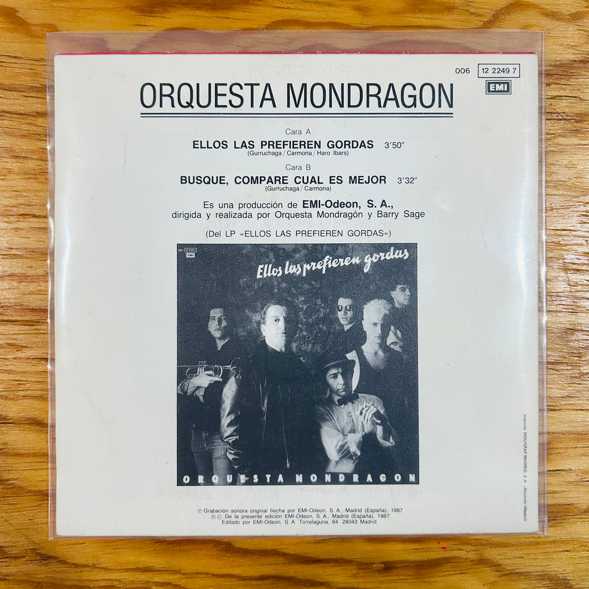 ELLOS LAS PREFIEREN GORDAS (VINILO SINGLE 7”)