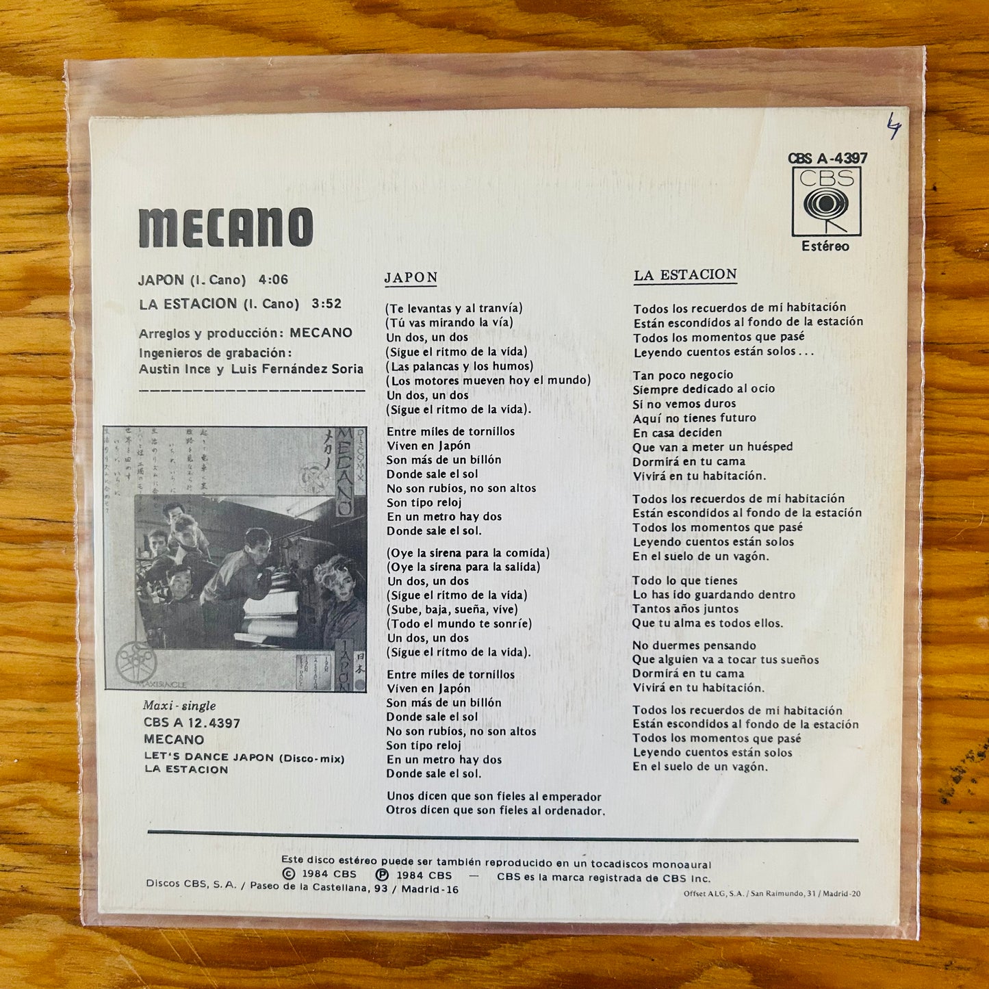 JAPÓN (VINILO SINGLE 7”) (2DA MANO)