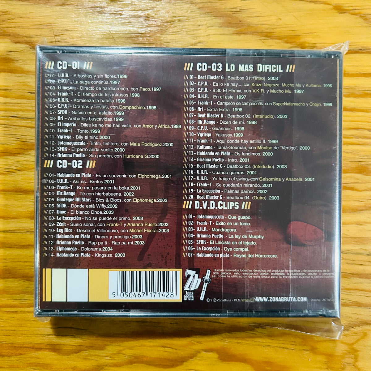 MÁS ZONA BRUTA (3 CDs + DVD) (2DA MANO)